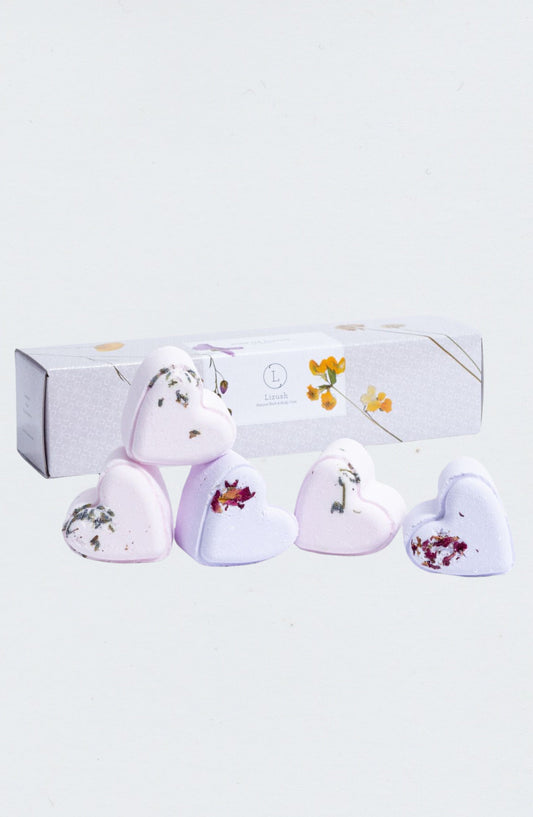 Set of 5 Heart Shaped Shower Steamers Package - in a Gift Box - Can be personalized