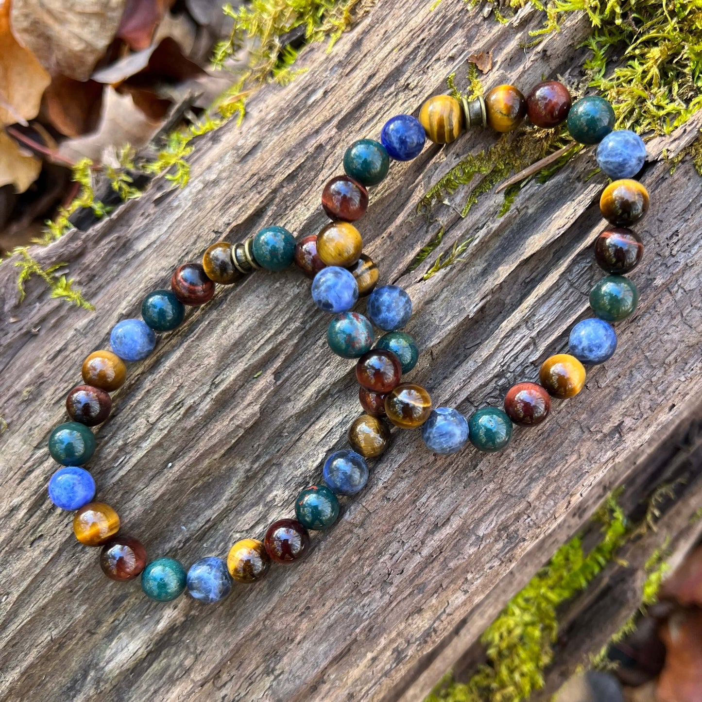 Deep Woods Bracelet- Crystal beads