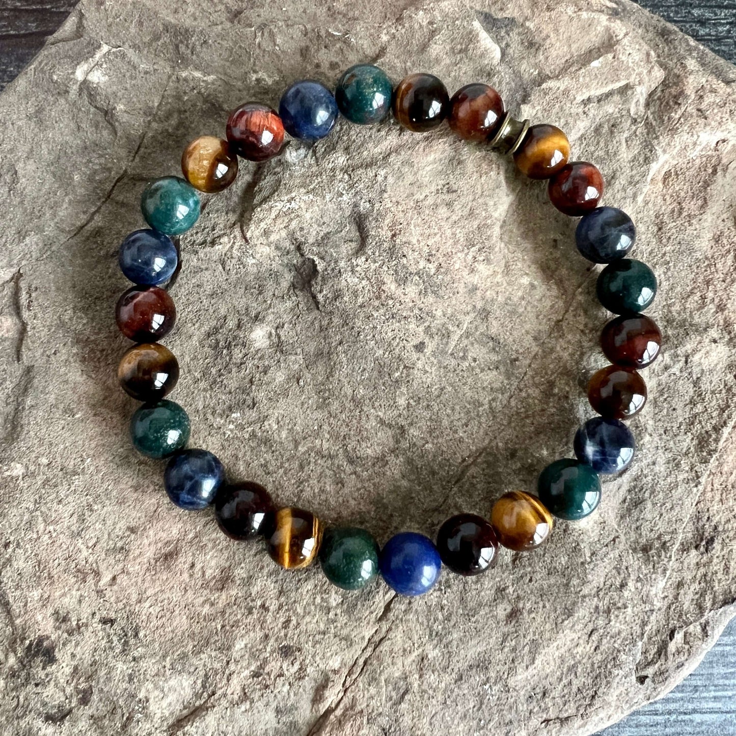 Deep Woods Bracelet- Crystal beads