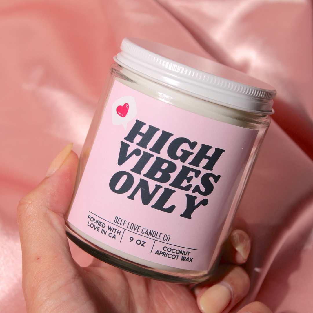 "High Vibes Only" Candle