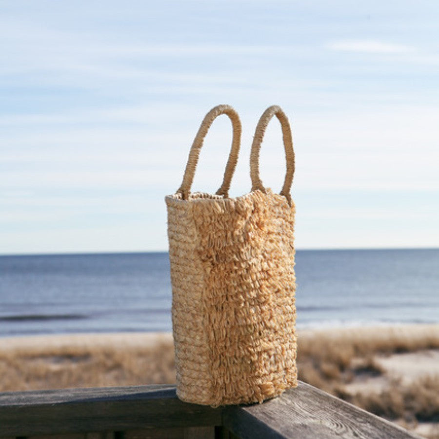 ♊✨ Gemini Tote Bag – Dual-Design Raffia Carryall for Conscious Livin