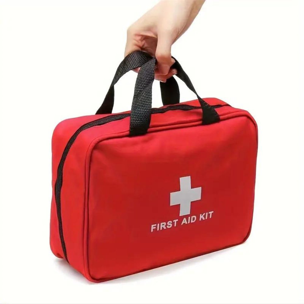 173pcs Large First Aid Kit: Portable Bag For Outdoor Hiking, Camping & More - Including Emergency Supplies