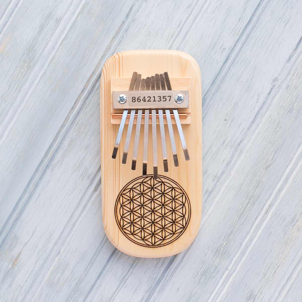 Flower of Life Thumb Piano – Handcrafted Kalimba for Mindful Music & Creative Expression